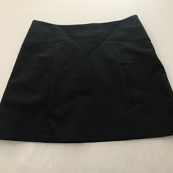 Elle Women's Black A-Line Fully Lined Stretch Skirt - Picture 4 of 12